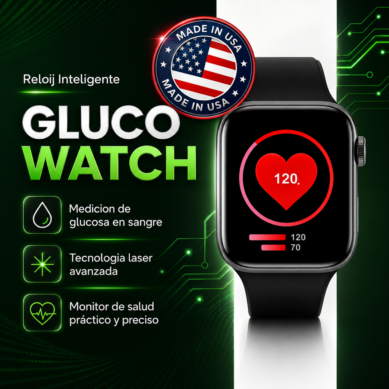 GLUCOWATCH PLUS - RELOJ INTELIGENTE MEDIDOR DE GLUCOSA